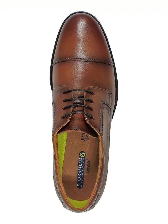 Мужские оксфорды с центральным мыском Florsheim — изображение 3 из 5, коричневый