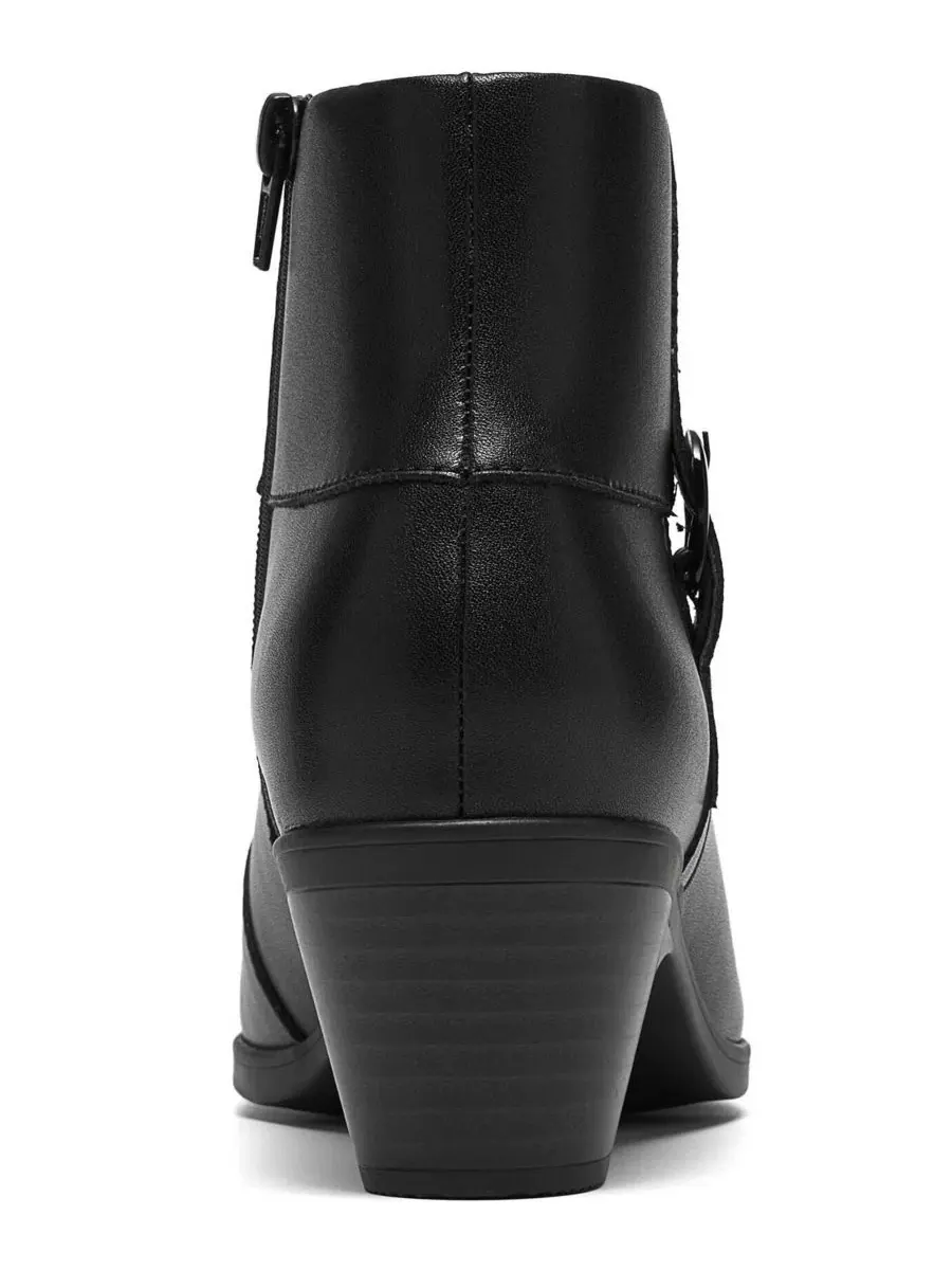 Женские ботильоны Emily на устойчивом каблуке Clarks — изображение 3 из 6, черный