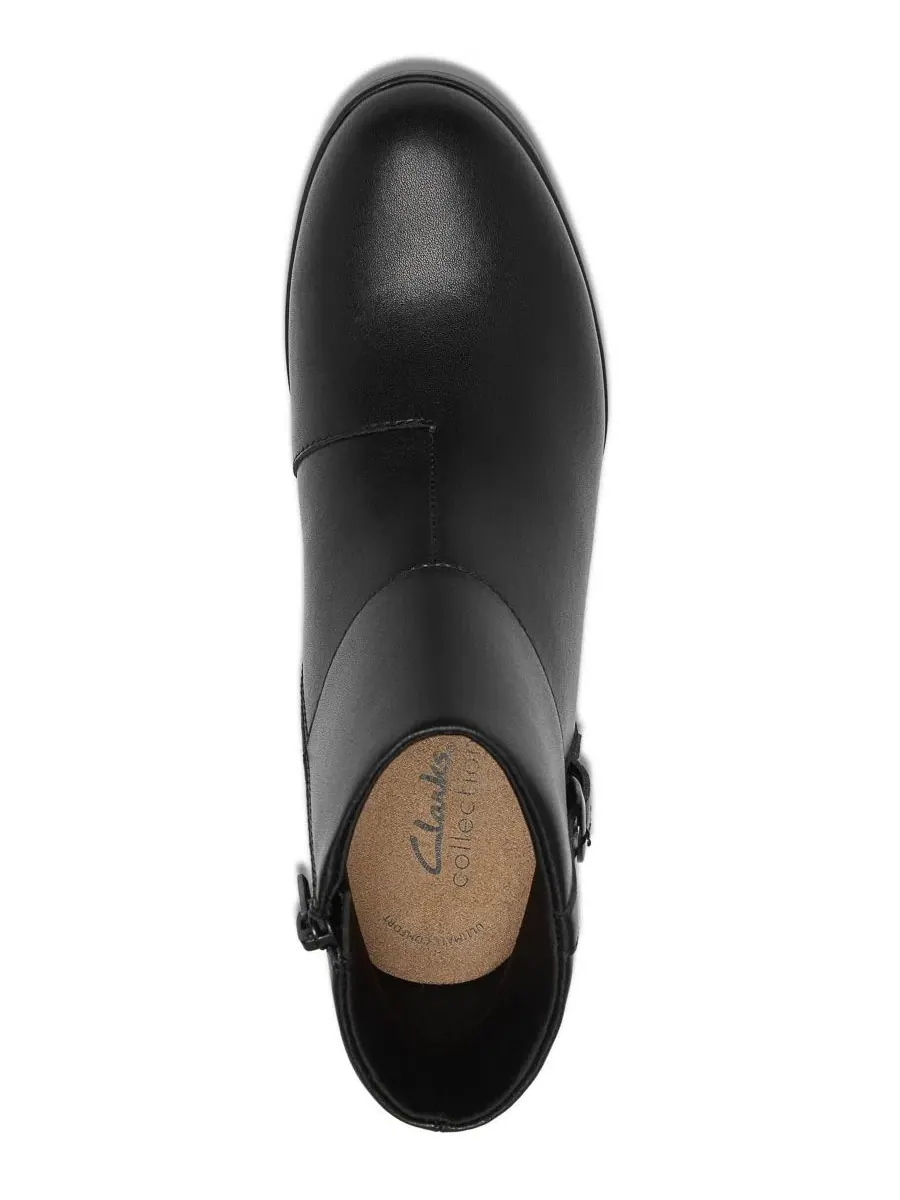 Женские ботильоны Emily на устойчивом каблуке Clarks — изображение 4 из 6, черный