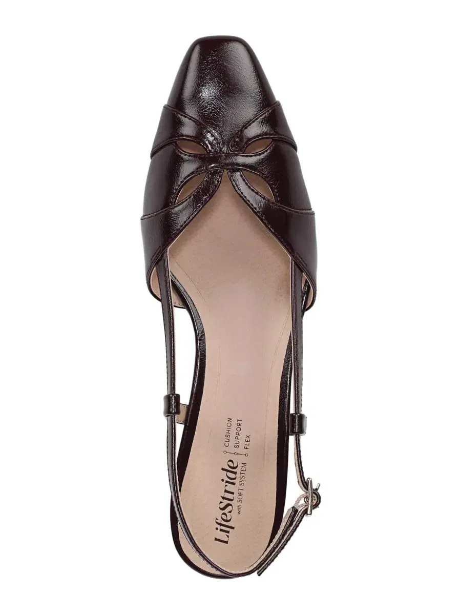 Женские босоножки Landon на невысоком каблуке LifeStride, Chocolate Plum Faux Leather — изображение 4 из 5