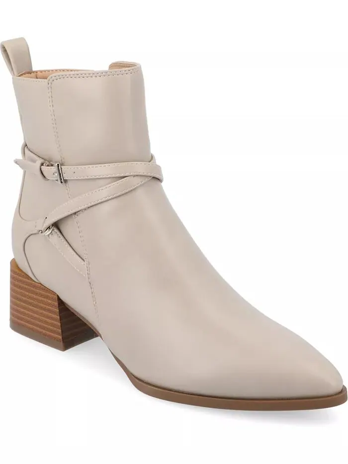 Женские ботильоны Estelle Stacked Block Heel Journee Collection — изображение 1 из 5, серый