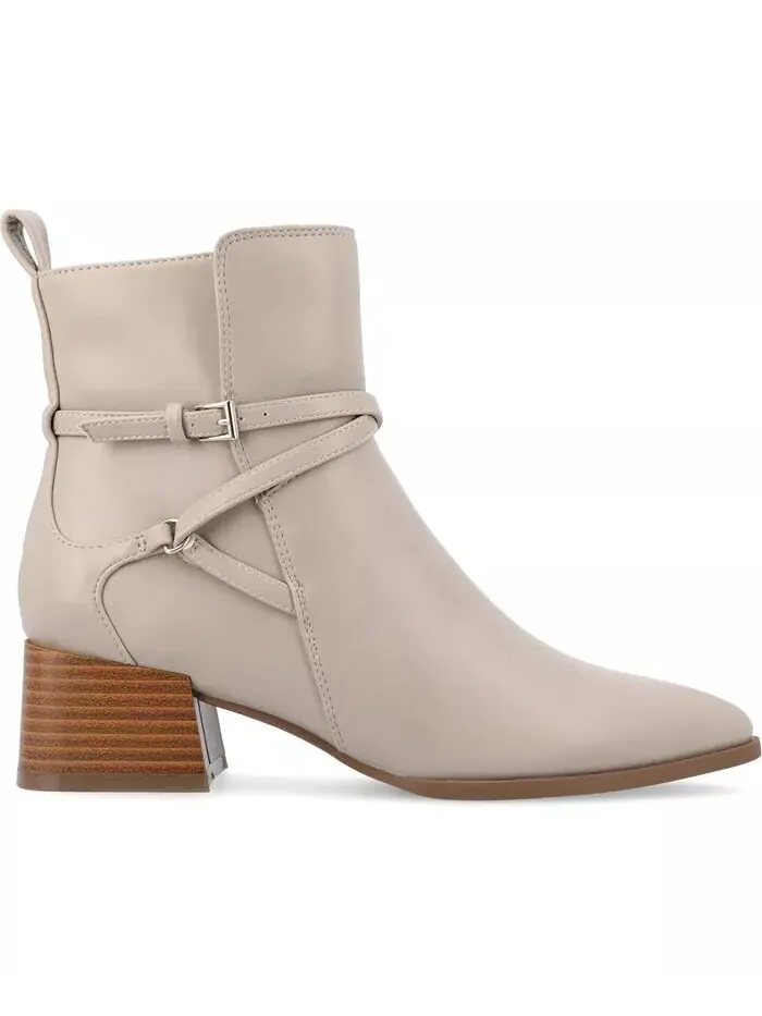 Женские ботильоны Estelle Stacked Block Heel Journee Collection — изображение 2 из 5, серый