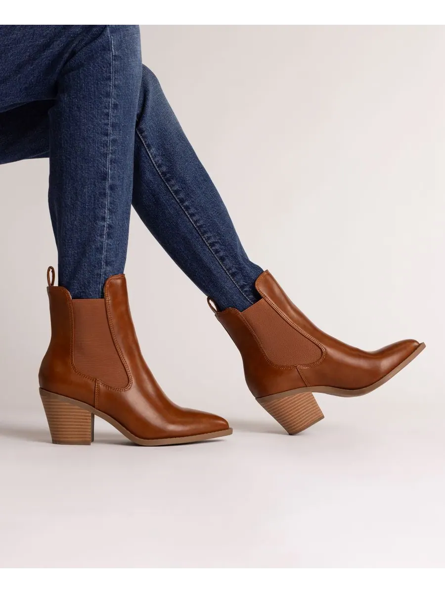 Женские ботильоны Rosemary Western Chelsea Journee Collection — изображение 6 из 6, коричневый