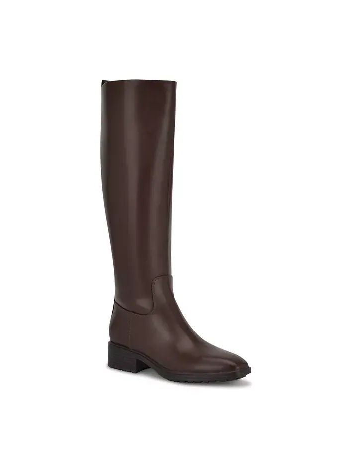 Женские сапоги Barile на высоком каблуке с квадратным носком Nine West — изображение 1 из 5, коричневый