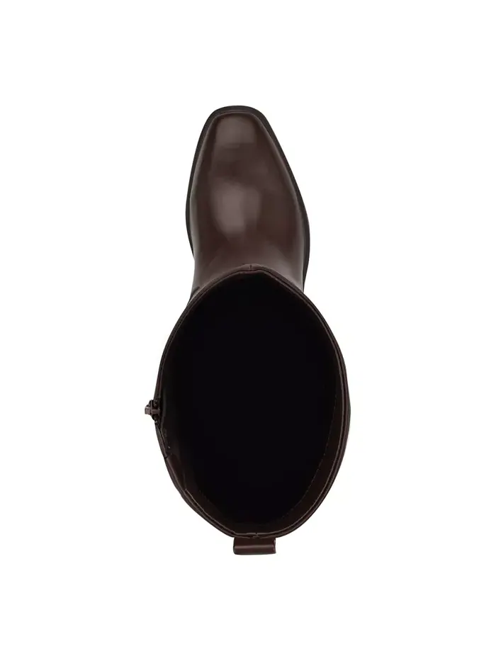 Женские сапоги Barile на высоком каблуке с квадратным носком Nine West — изображение 4 из 5, коричневый