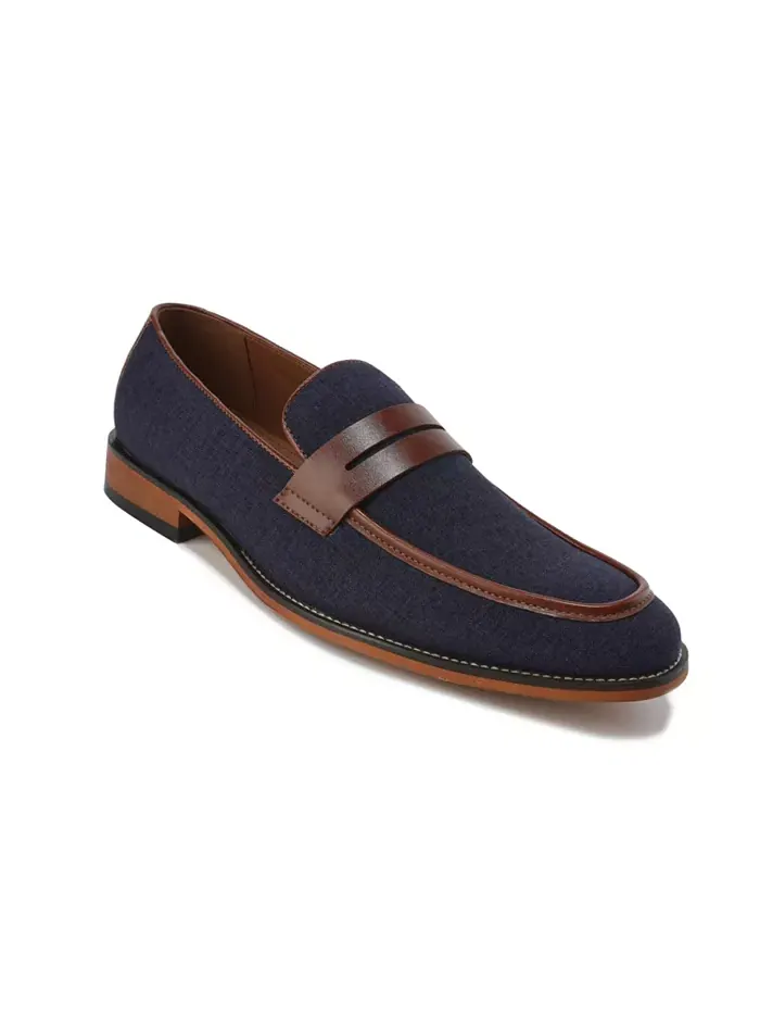 Мокасины Moc Toe Penny Slip On Gino Vitale — изображение 1 из 3, синий