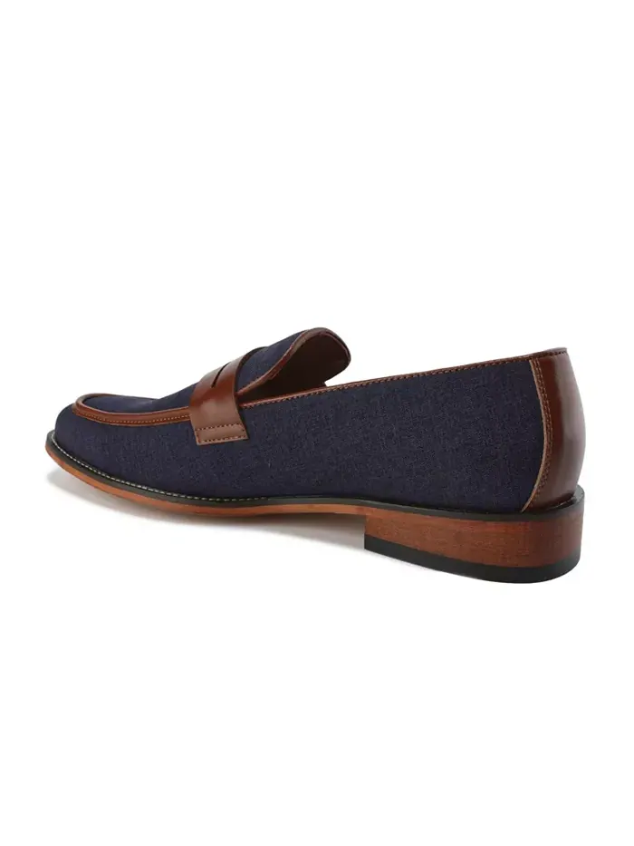 Мокасины Moc Toe Penny Slip On Gino Vitale — изображение 3 из 3, синий