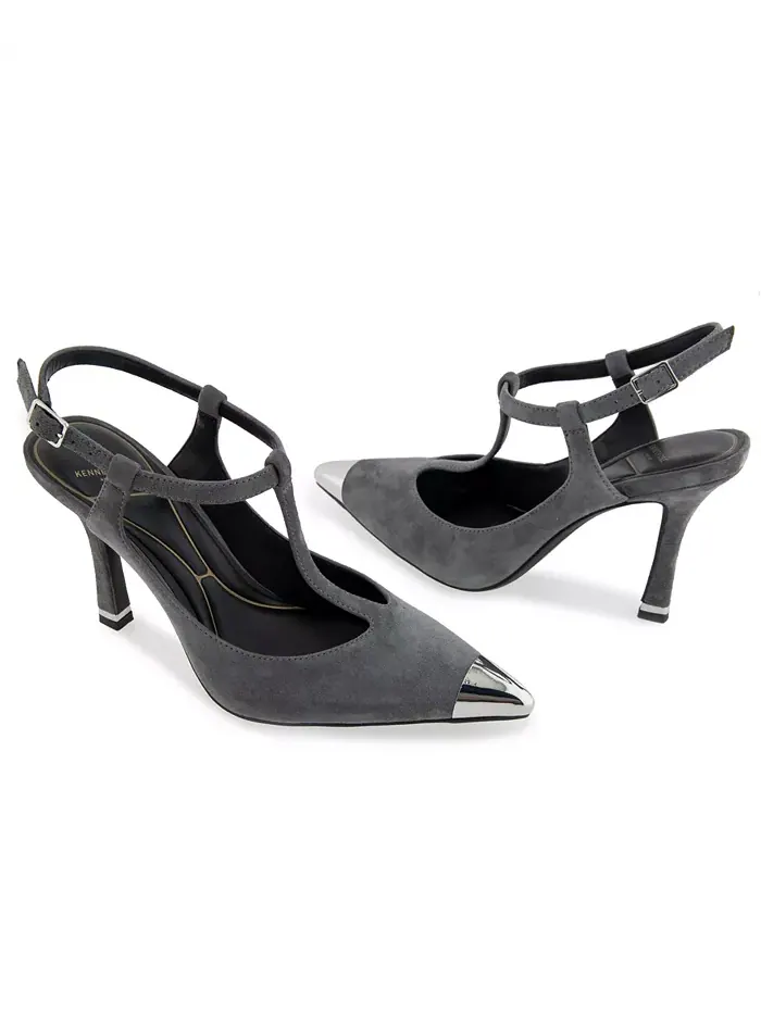 Женские туфли-лодочки Romi с мыском и Т-образной перемычкой Kenneth Cole New York — изображение 8 из 14, темный серый