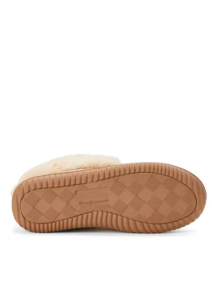 Женские мокасины-тапочки Ryland Cabin Dearfoams — изображение 5 из 5, бежевый/бежевый