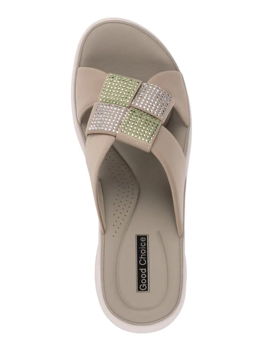 Женские сандалии Cenza с декоративной отделкой GC Shoes — изображение 4 из 5, оливковый