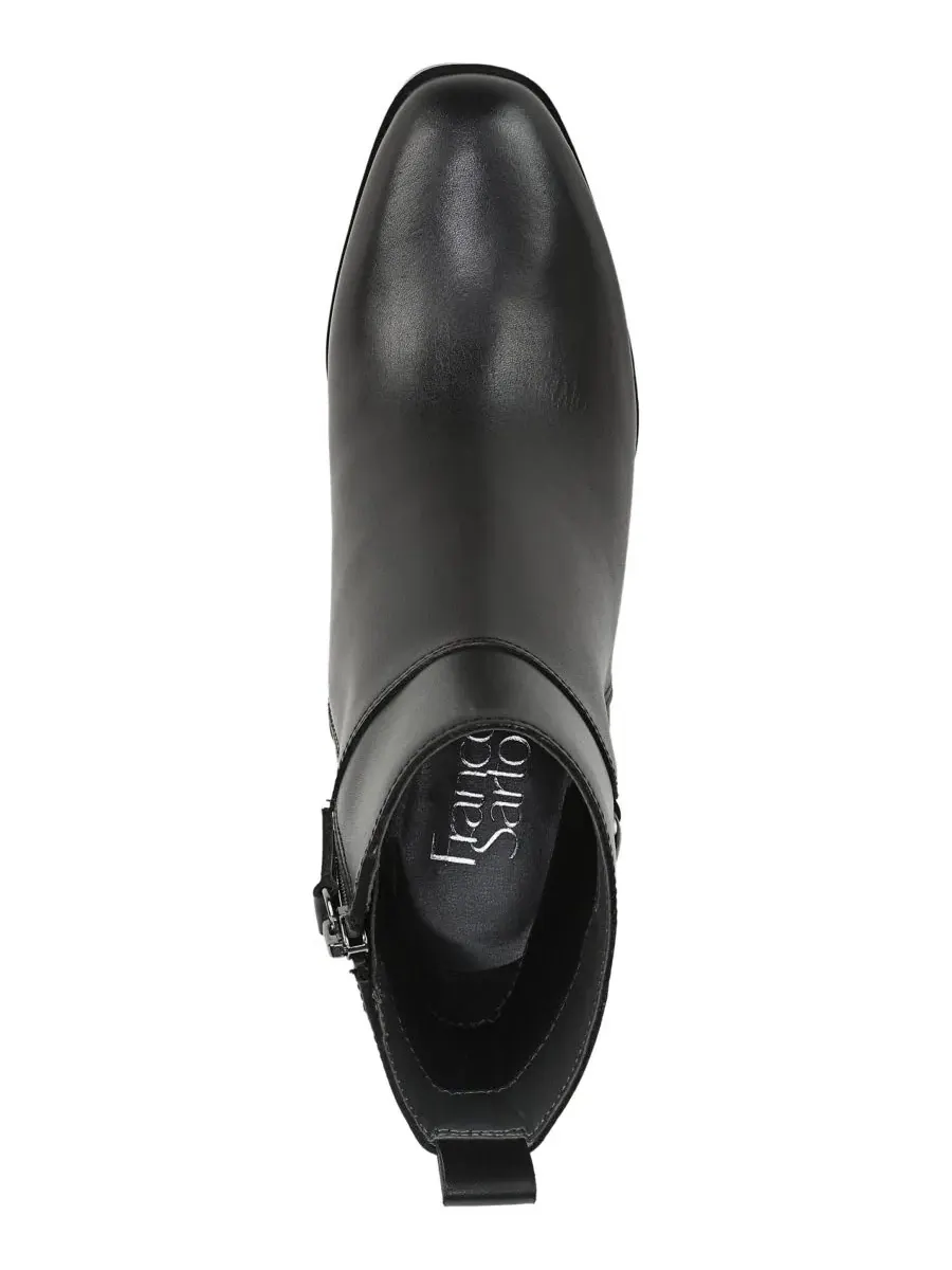 Ботинки женские с квадратным носком на молнии Valya Square Toe Zip Short Boots Franco Sarto — изображение 4 из 5, черный