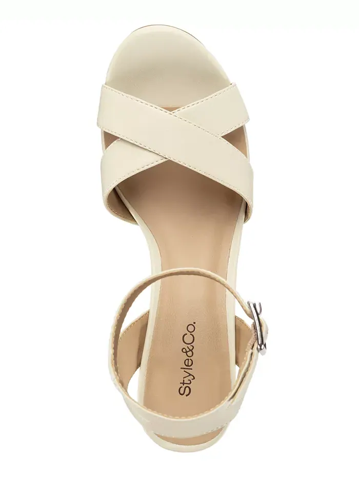 Женские босоножки Shannonn на блочном каблуке Style & Co — изображение 4 из 5, бежевый