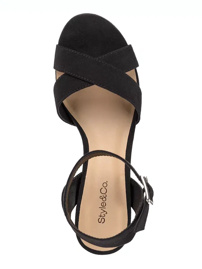 Женские босоножки Shannonn на блочном каблуке Style & Co — изображение 4 из 5, черный