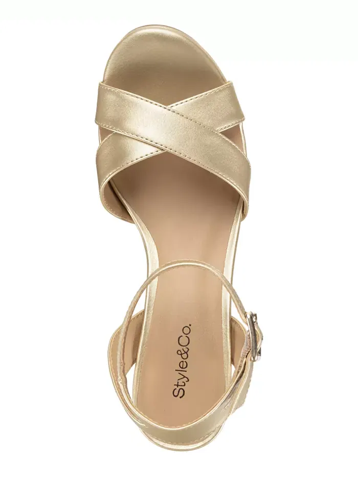 Женские босоножки Shannonn на блочном каблуке Style & Co — изображение 4 из 5, платиновый