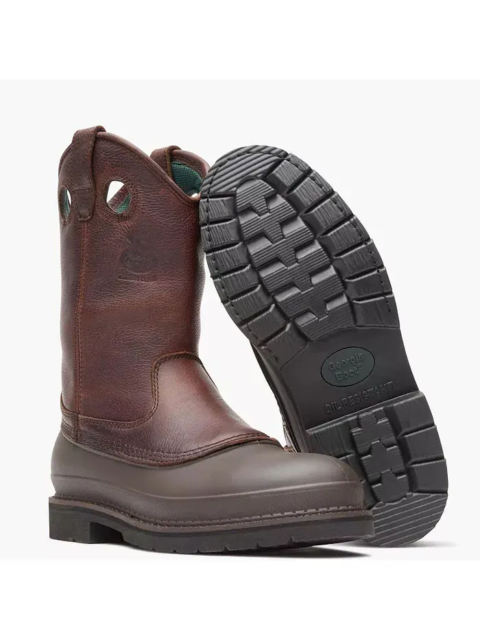 Мужские рабочие ботинки Muddog Wellington со стальным носком GEORGIA BOOT — изображение 2 из 7, коричневый