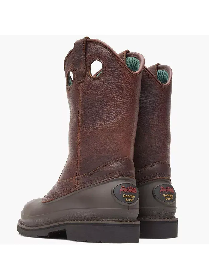Мужские рабочие ботинки Muddog Wellington со стальным носком GEORGIA BOOT — изображение 4 из 7, коричневый