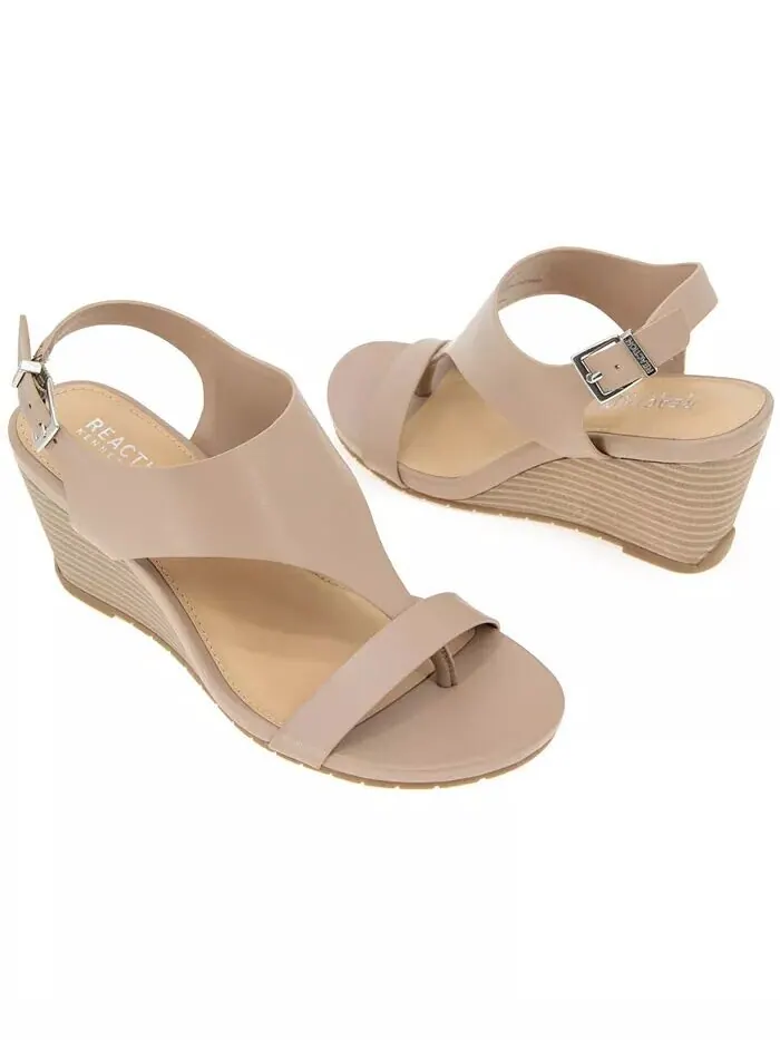 Женские босоножки Greatly Thong Almond Toe на танкетке Kenneth Cole Reaction — изображение 8 из 8, чай