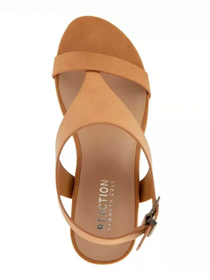 Женские босоножки Greatly Thong Almond Toe на танкетке Kenneth Cole Reaction — изображение 5 из 8, верблюжий