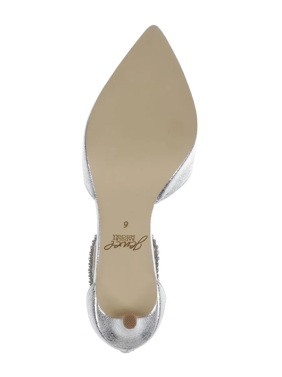 Женские вечерние туфли Emmi Jewel Badgley Mischka — изображение 6 из 6, серебристый металлик