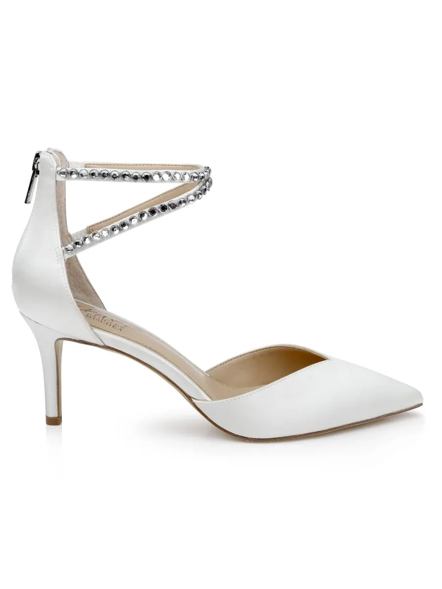 Женские вечерние туфли Emmi Jewel Badgley Mischka — изображение 2 из 6, слоновая кость