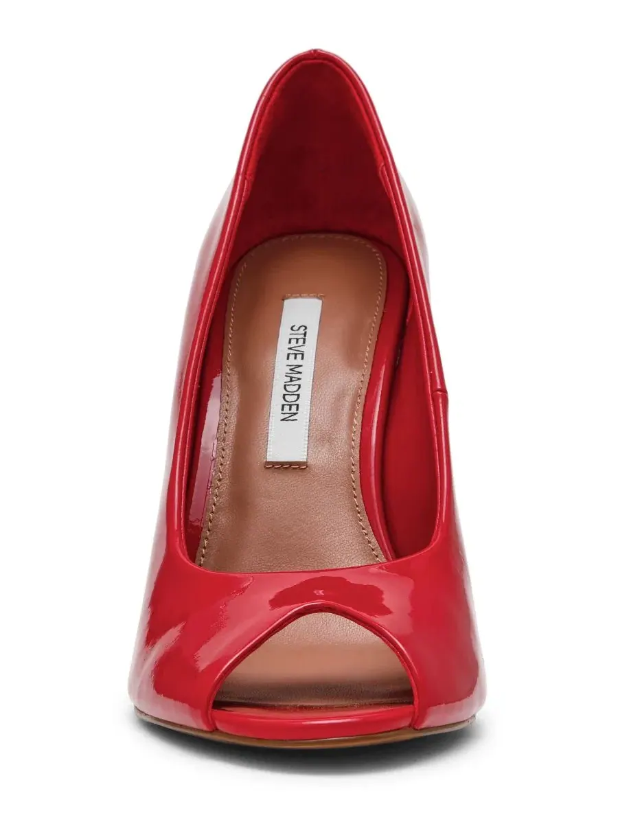 Туфли-лодочки Steve Madden Palmetto High Peep Sculpted Wedge — изображение 6 из 6, красный
