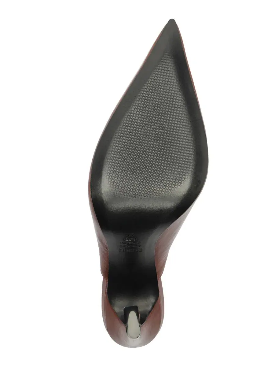 Туфли-мюли на каблуке Lexi Pointed Toe Schutz — изображение 5 из 5, коричневый