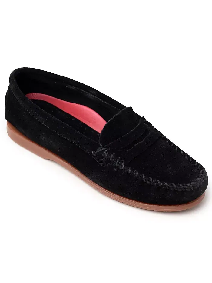 Женские лоферы Mellony Penny из замши Minnetonka — изображение 1 из 6, черный