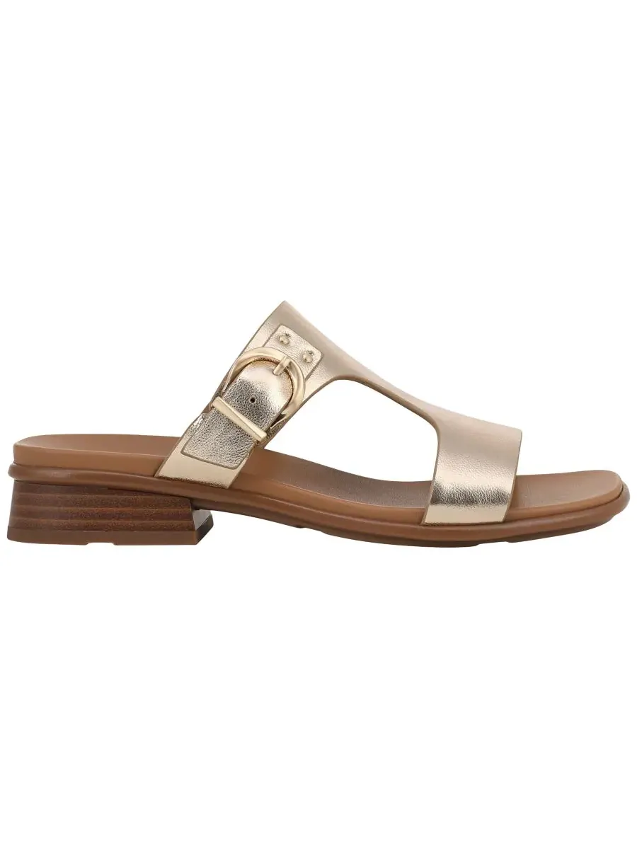 Женские пляжные сандалии-шлепанцы Naturalizer, Champagne Metallic Leather — изображение 2 из 5