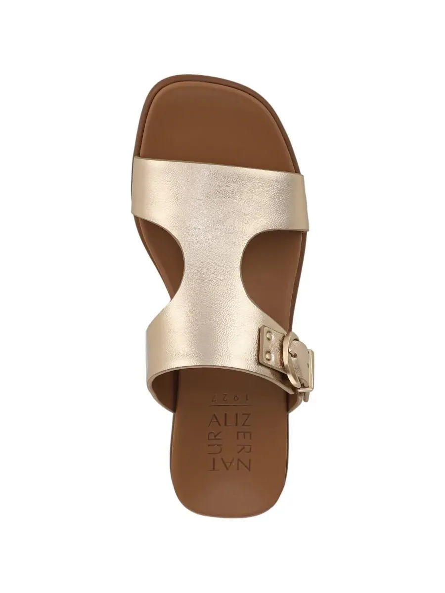 Женские пляжные сандалии-шлепанцы Naturalizer, Champagne Metallic Leather — изображение 4 из 5