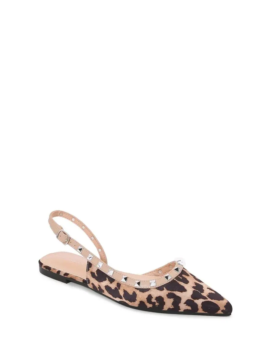 OdinaPyramid Stud Flats BERNESS, леопард — изображение 1 из 6, леопардовый