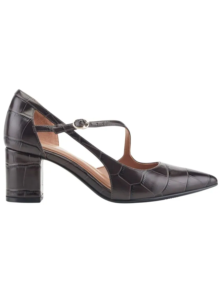 Туфли с открытым мысом и пяткой на каблуке Nerina eFlex Leather Easy Spirit — изображение 2 из 5, коричневый