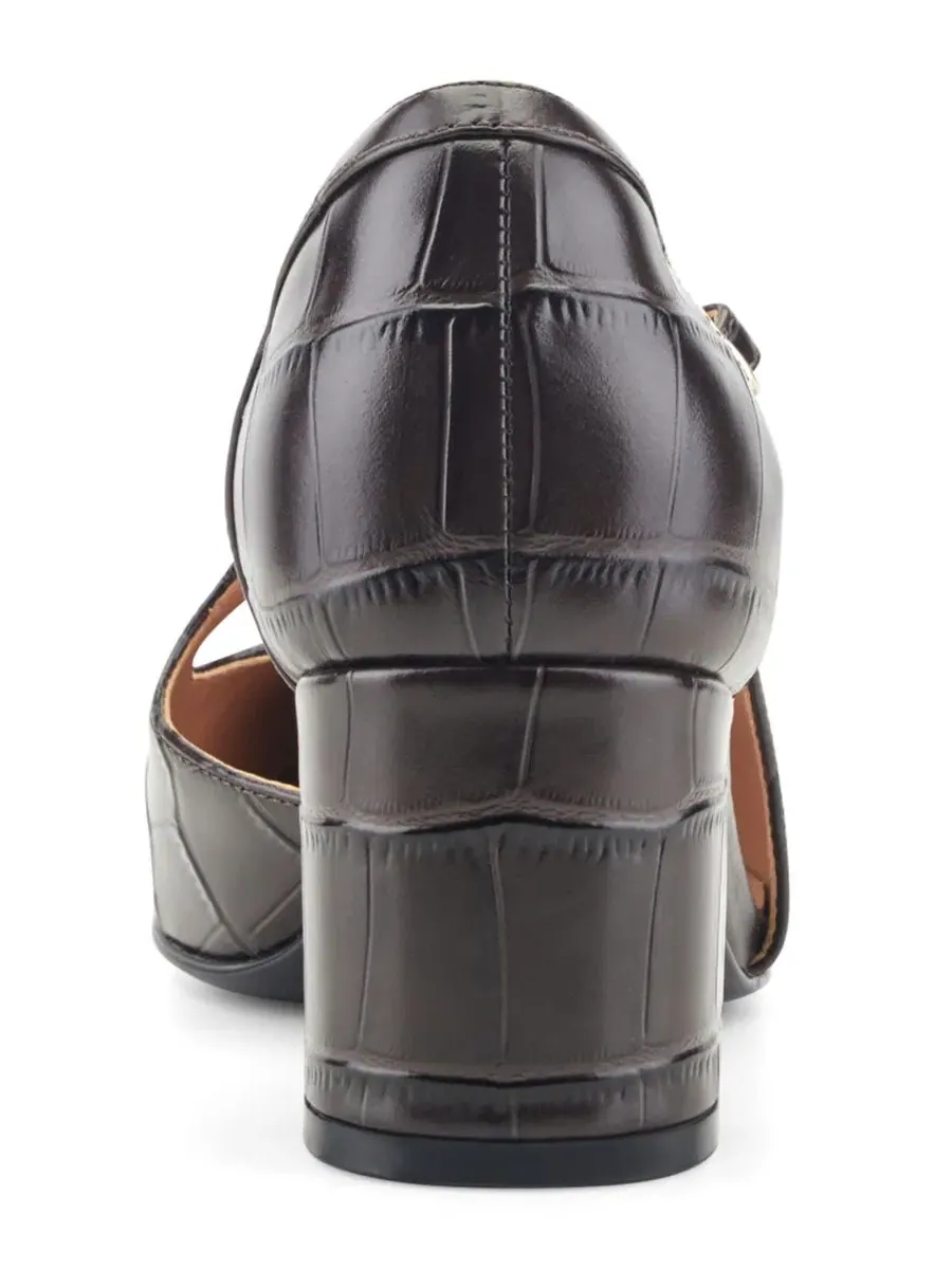 Туфли с открытым мысом и пяткой на каблуке Nerina eFlex Leather Easy Spirit — изображение 3 из 5, коричневый