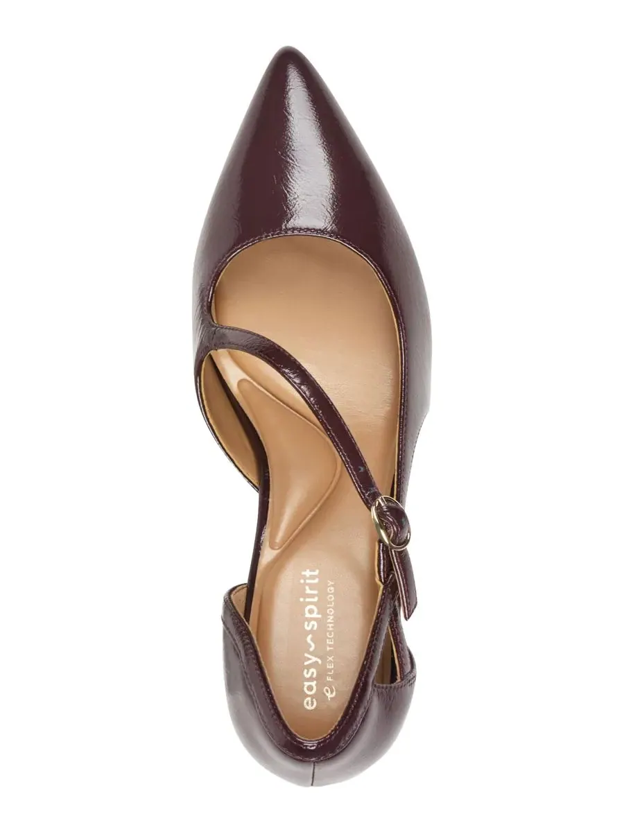 Туфли-лодочки d'Orsay с каблуком-блоком, модель Nerina eFlex Easy Spirit — изображение 4 из 5, бордовый