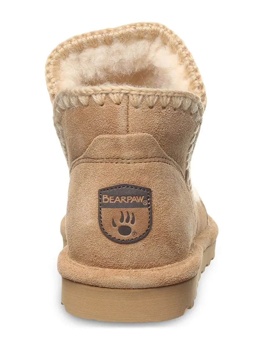 Зимние ботильоны с боковым вязаным декором BEARPAW — изображение 3 из 8, айс кофе