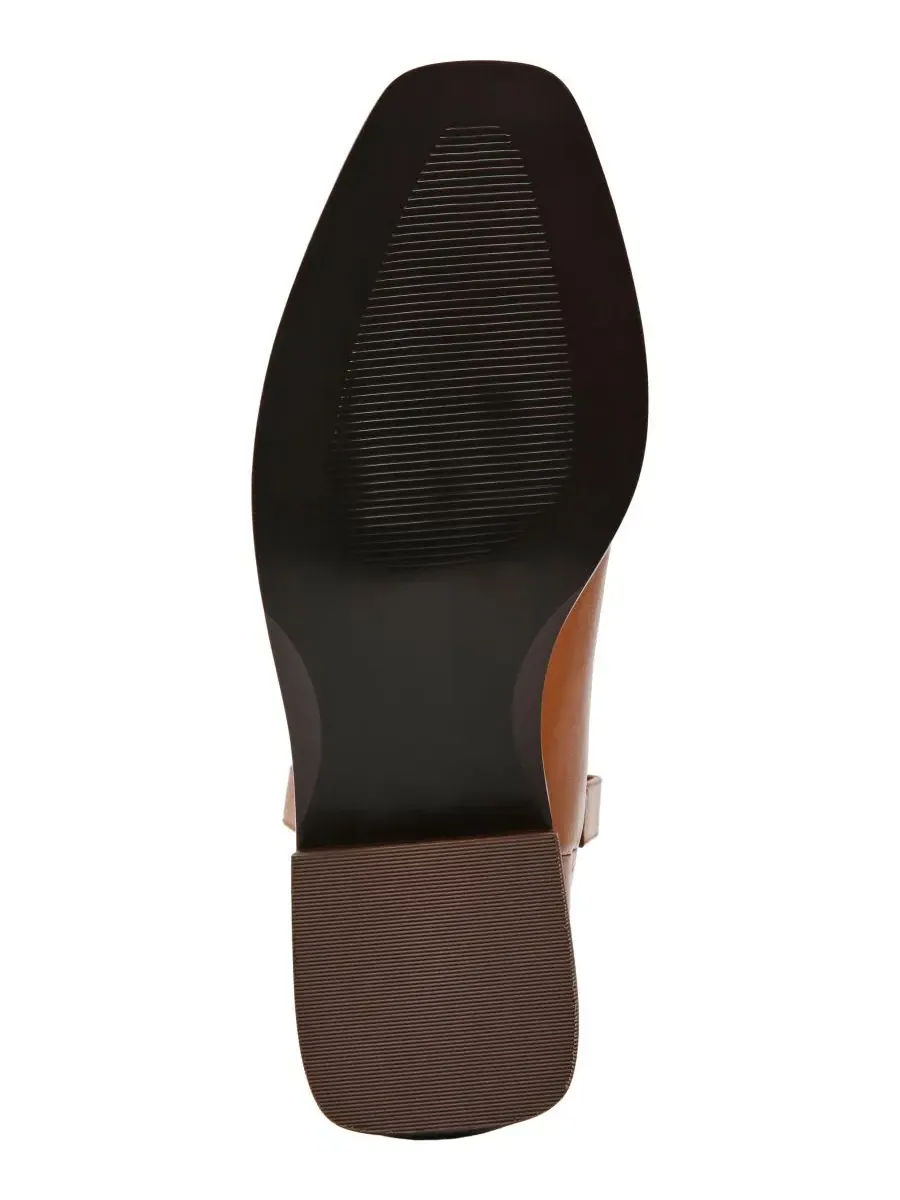 Ботинки женские с квадратным носком, модель Primo Mid-Shaft Engineer Steve Madden, Toffee Shiny — изображение 5 из 7