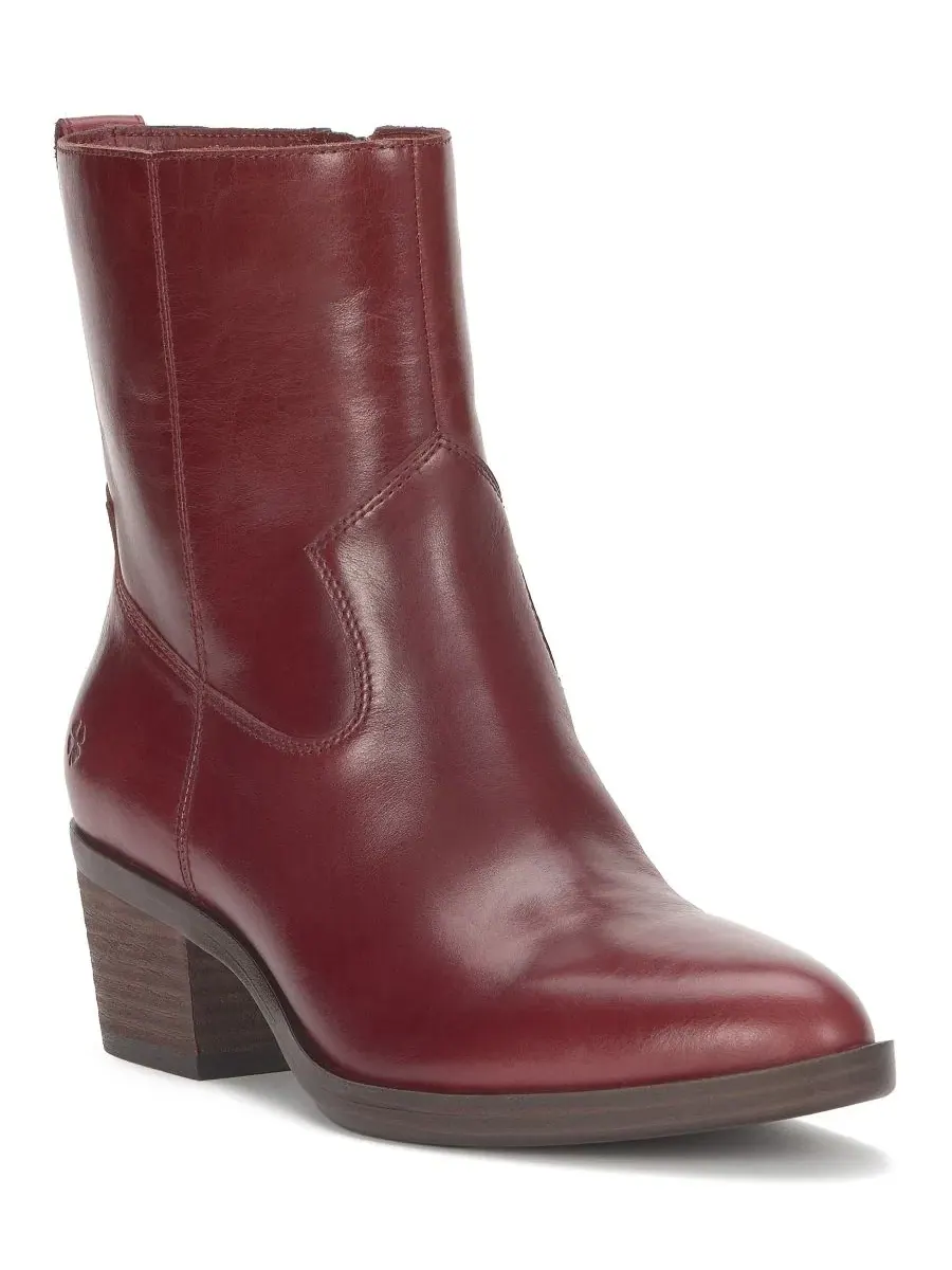 Женские ботинки Flara Leather Almond Toe Ankle Booties Lucky Brand — изображение 1 из 5, ежевика