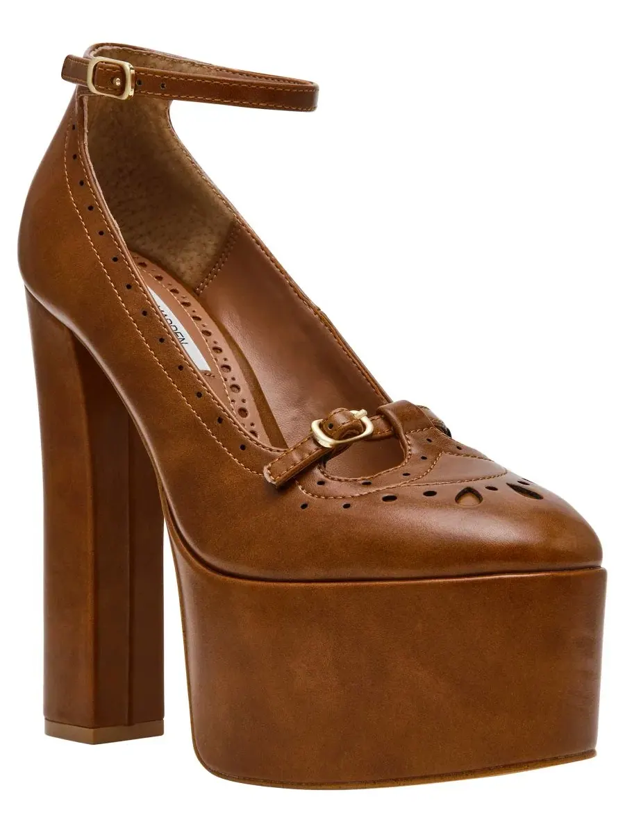 Туфли-лодочки Saxon High Platform Brogue на устойчивом каблуке Steve Madden