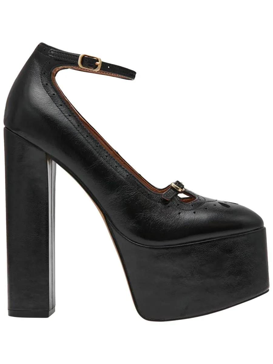 Туфли на каблуке Saxon High с платформой, модель Brogue Steve Madden — изображение 2 из 7, черный