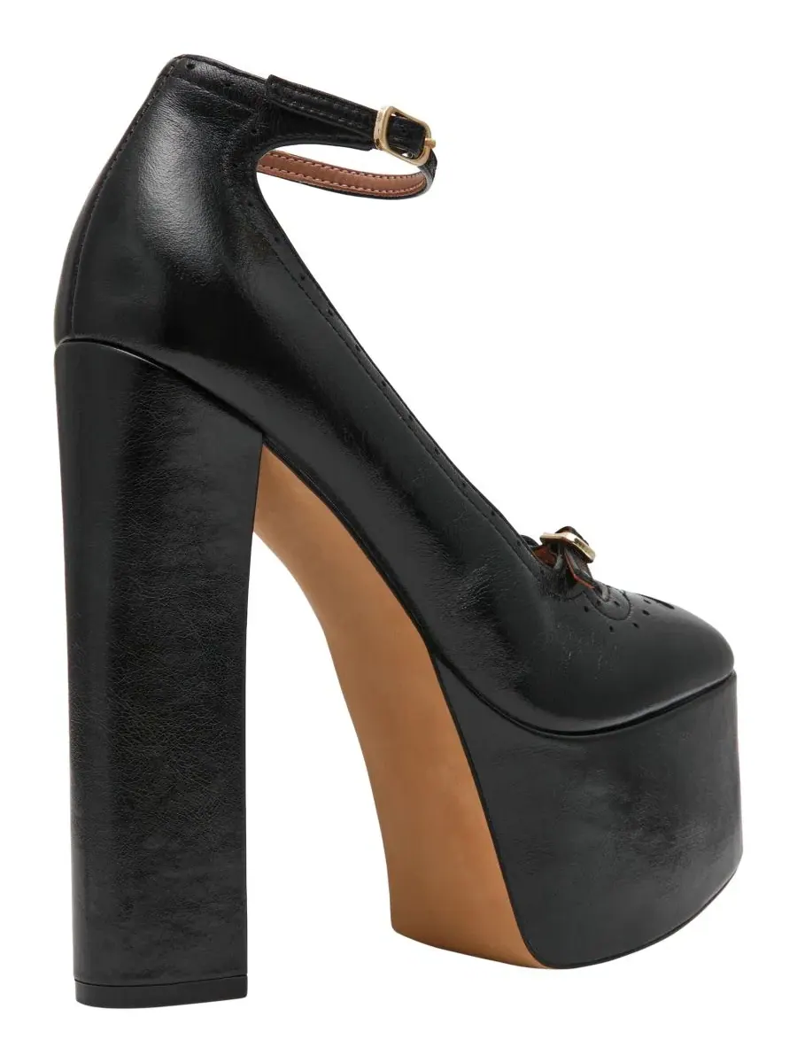Туфли на каблуке Saxon High с платформой, модель Brogue Steve Madden — изображение 7 из 7, черный