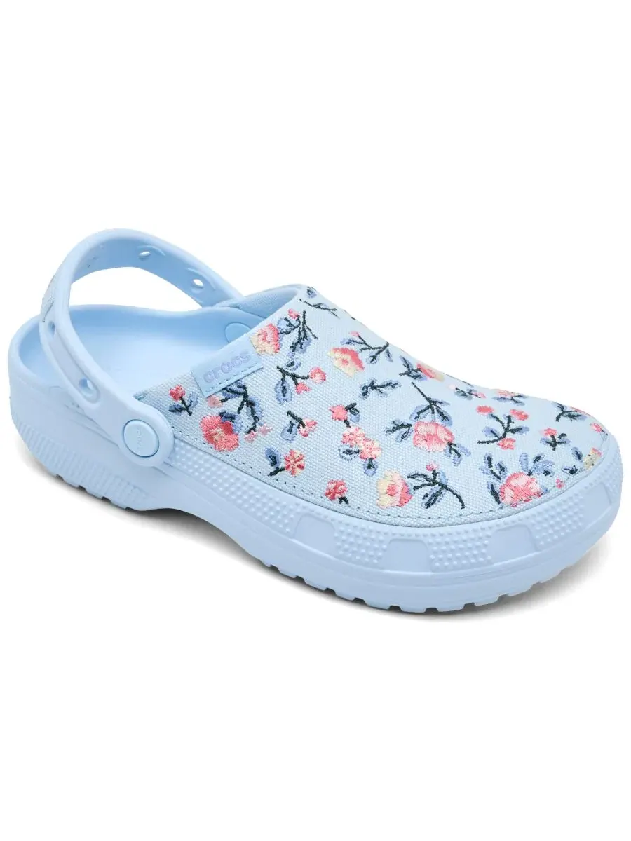 Клоги с флористическим принтом Classic Crafted Floral Crocs — изображение 1 из 6, синий