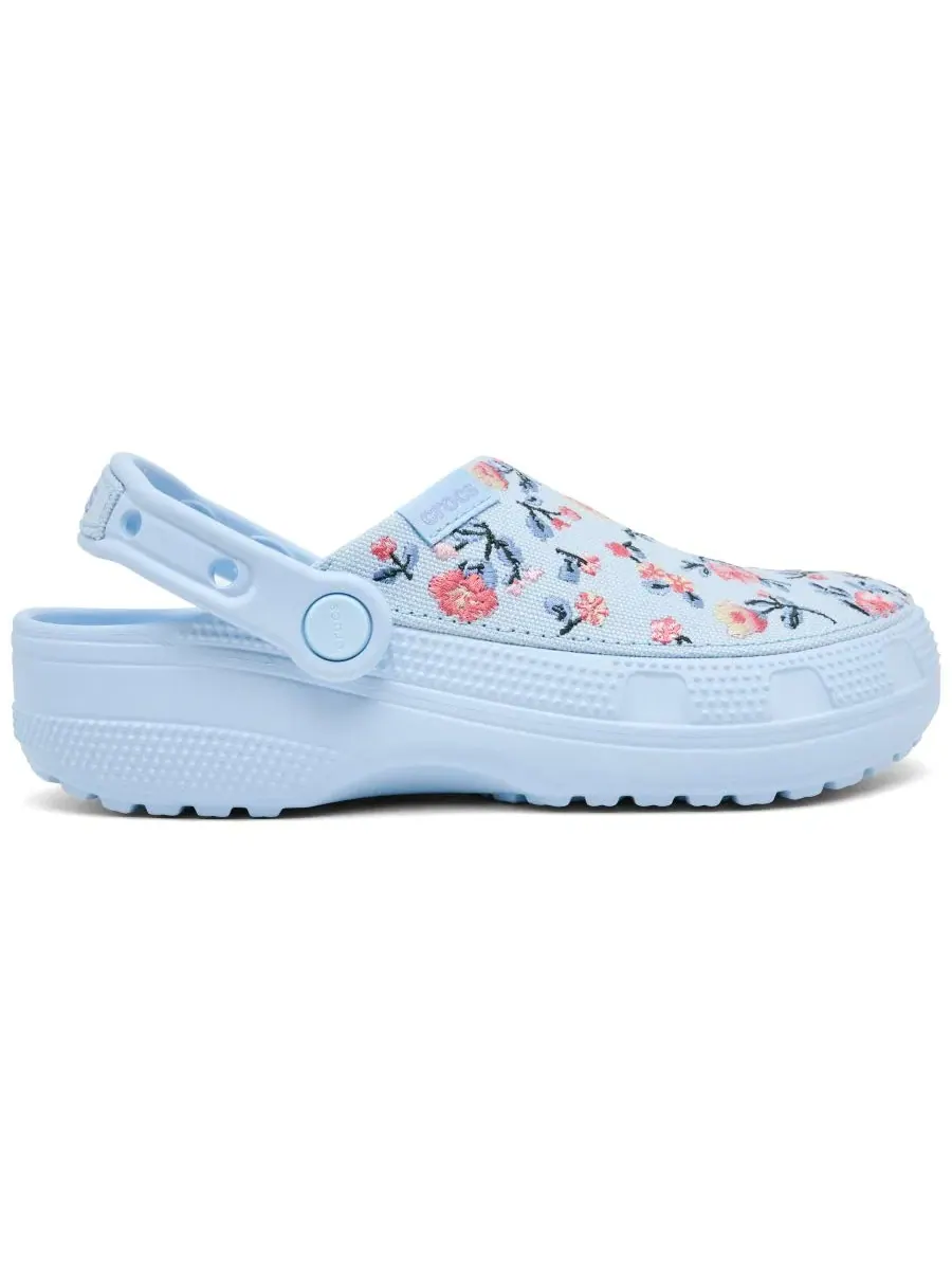 Клоги с флористическим принтом Classic Crafted Floral Crocs — изображение 2 из 6, синий