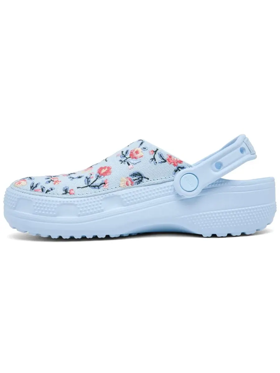 Клоги с флористическим принтом Classic Crafted Floral Crocs — изображение 3 из 6, синий