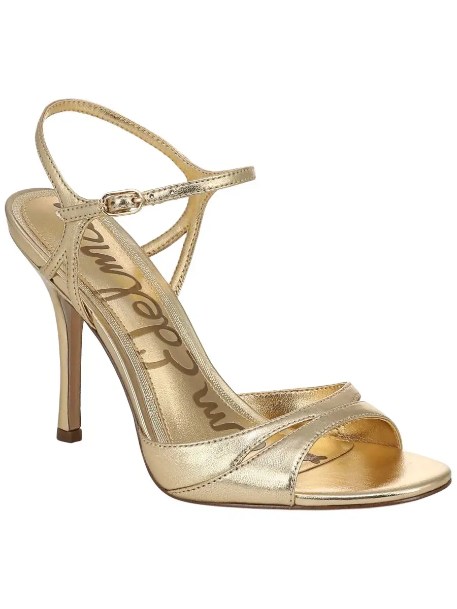 Босоножки на каблуке-шпильке Cressida Sam Edelman — изображение 1 из 5, золотистый