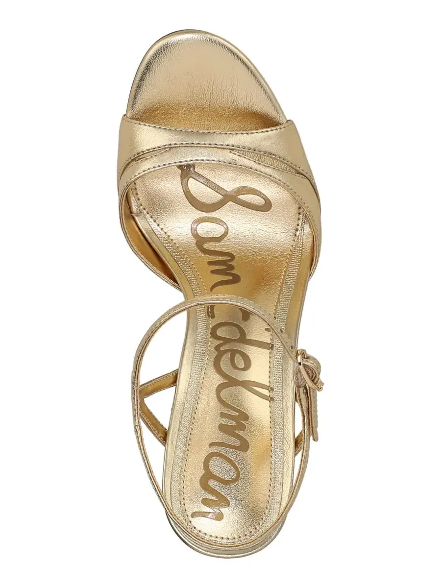 Босоножки на каблуке-шпильке Cressida Sam Edelman — изображение 4 из 5, золотистый