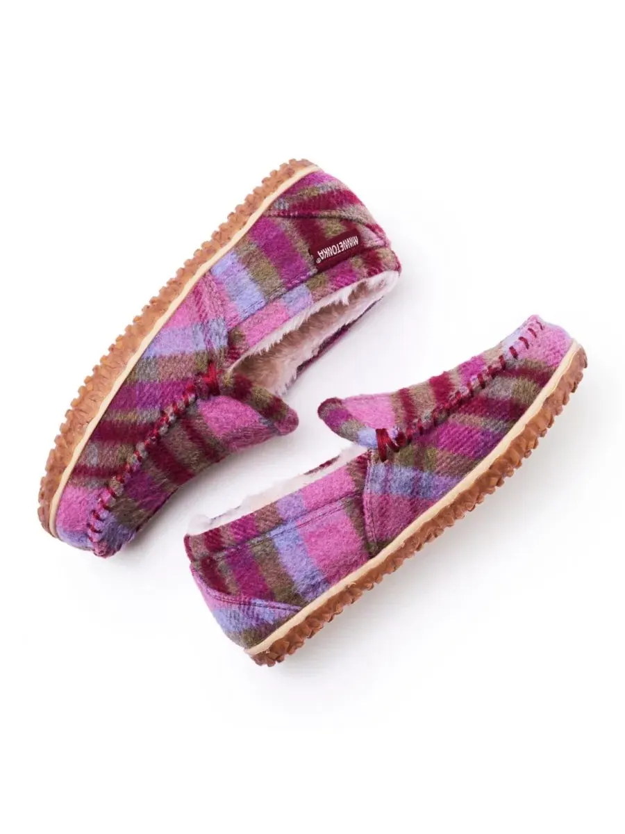Тапочки-мокасины с мехом, модель Tempe Minnetonka — изображение 2 из 5, фиолетовый