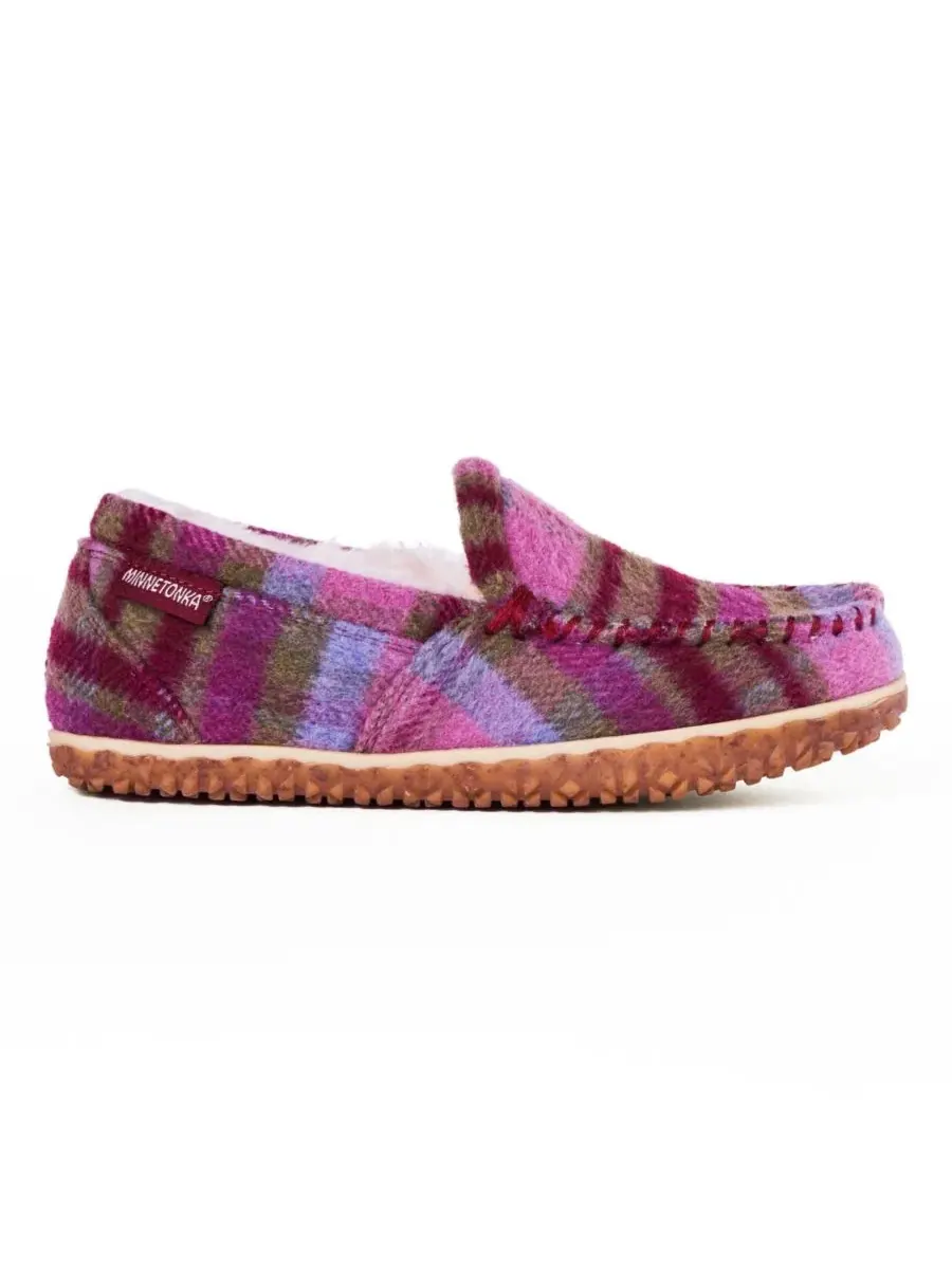 Тапочки-мокасины с мехом, модель Tempe Minnetonka — изображение 3 из 5, фиолетовый