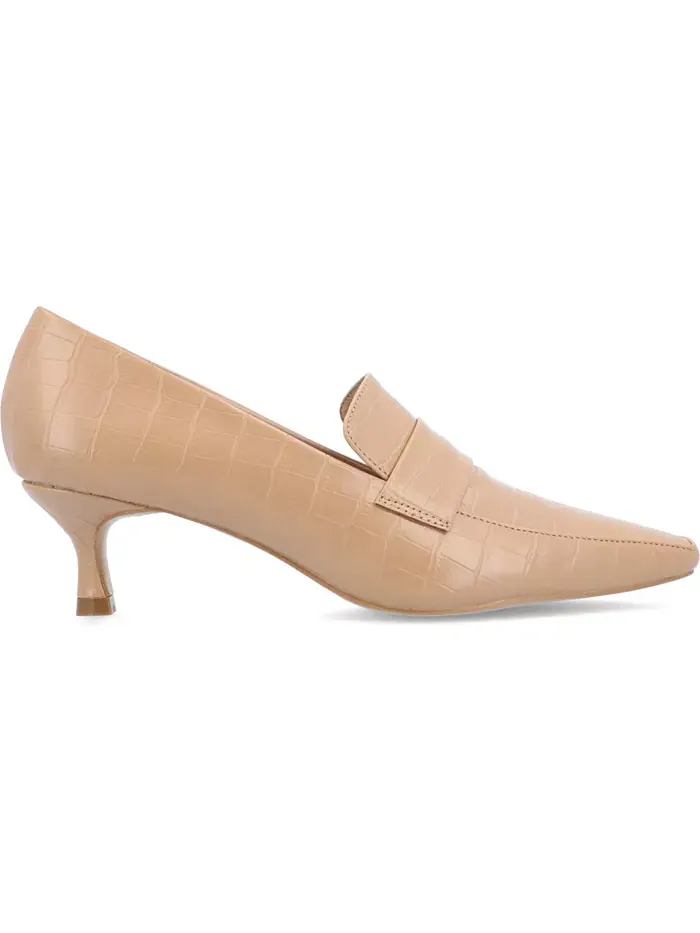 Женские лоферы Celina на низком каблуке Journee Collection — изображение 2 из 6, бежевый