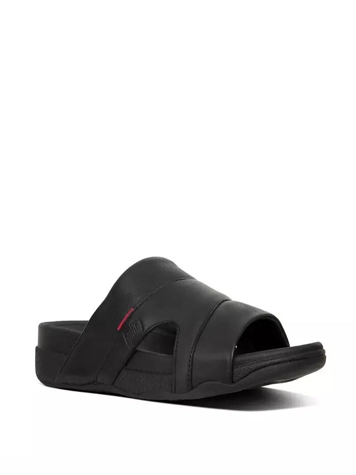 Мужские кожаные шлепанцы для бассейна Freeway FitFlop — изображение 1 из 5, черный
