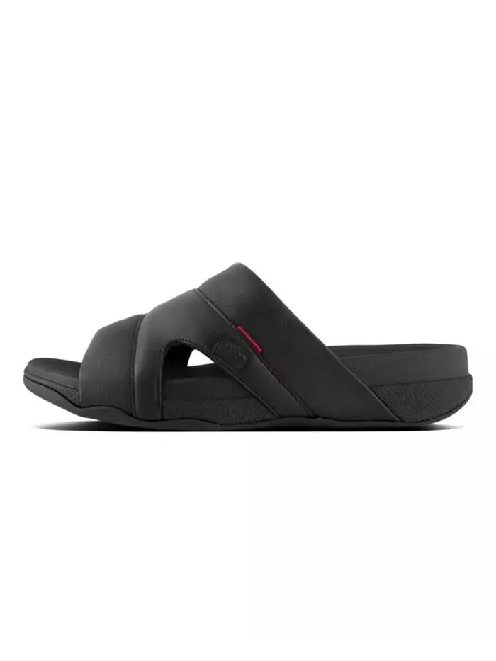 Мужские кожаные шлепанцы для бассейна Freeway FitFlop — изображение 3 из 5, черный