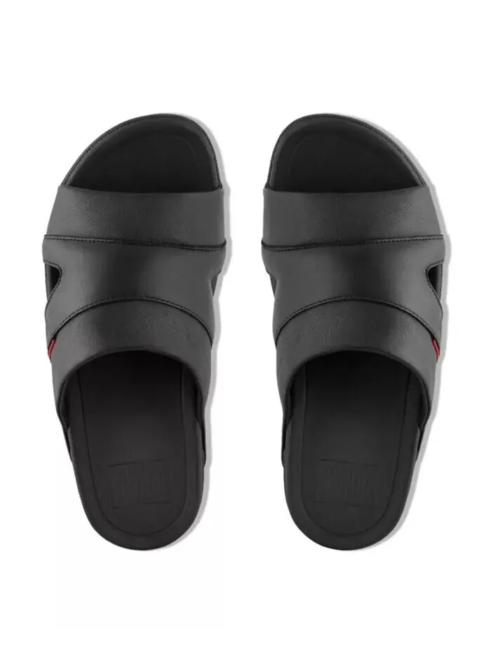 Мужские кожаные шлепанцы для бассейна Freeway FitFlop — изображение 4 из 5, черный